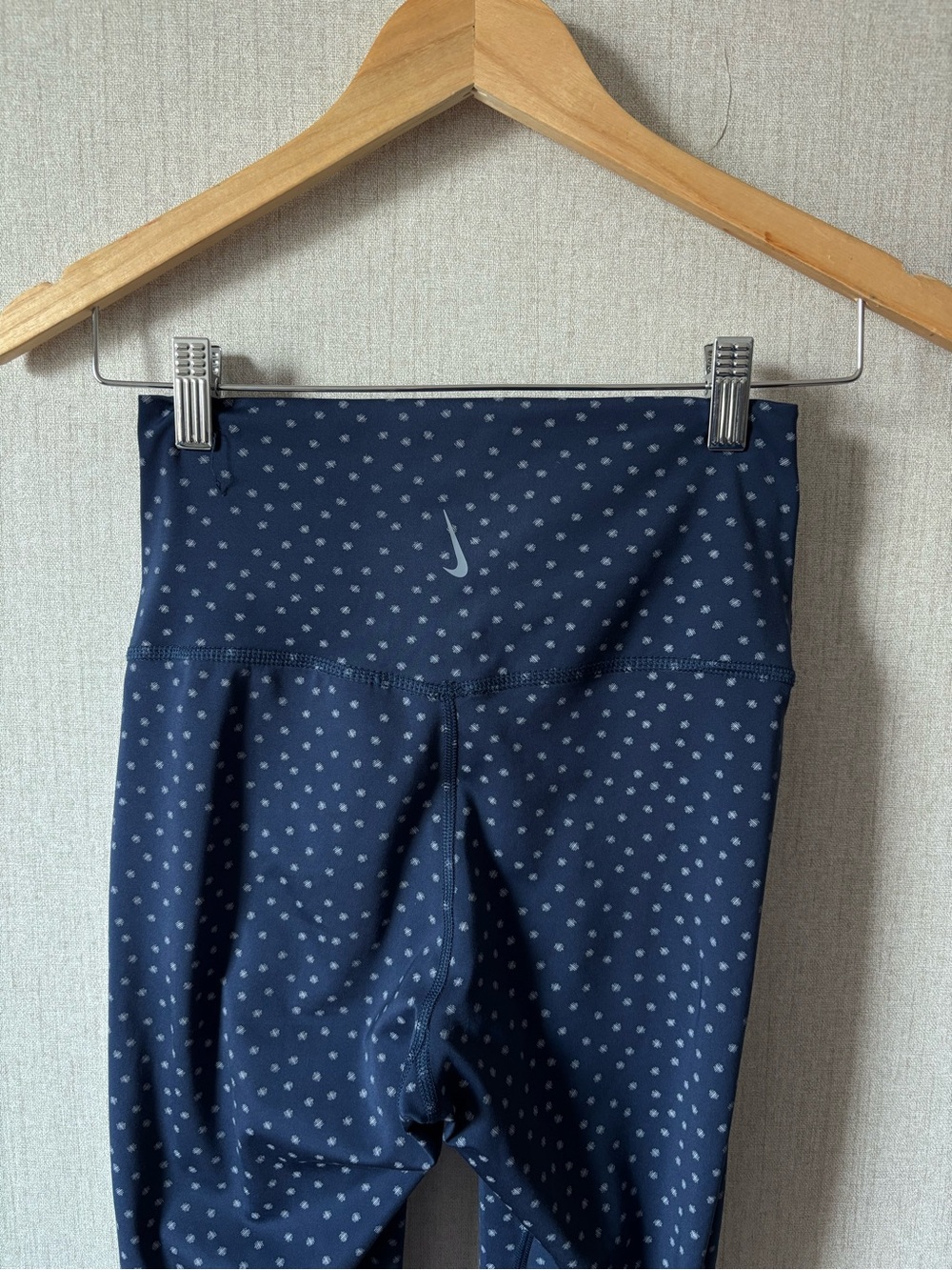 Nike Navy Leggings with Small White Dot Print